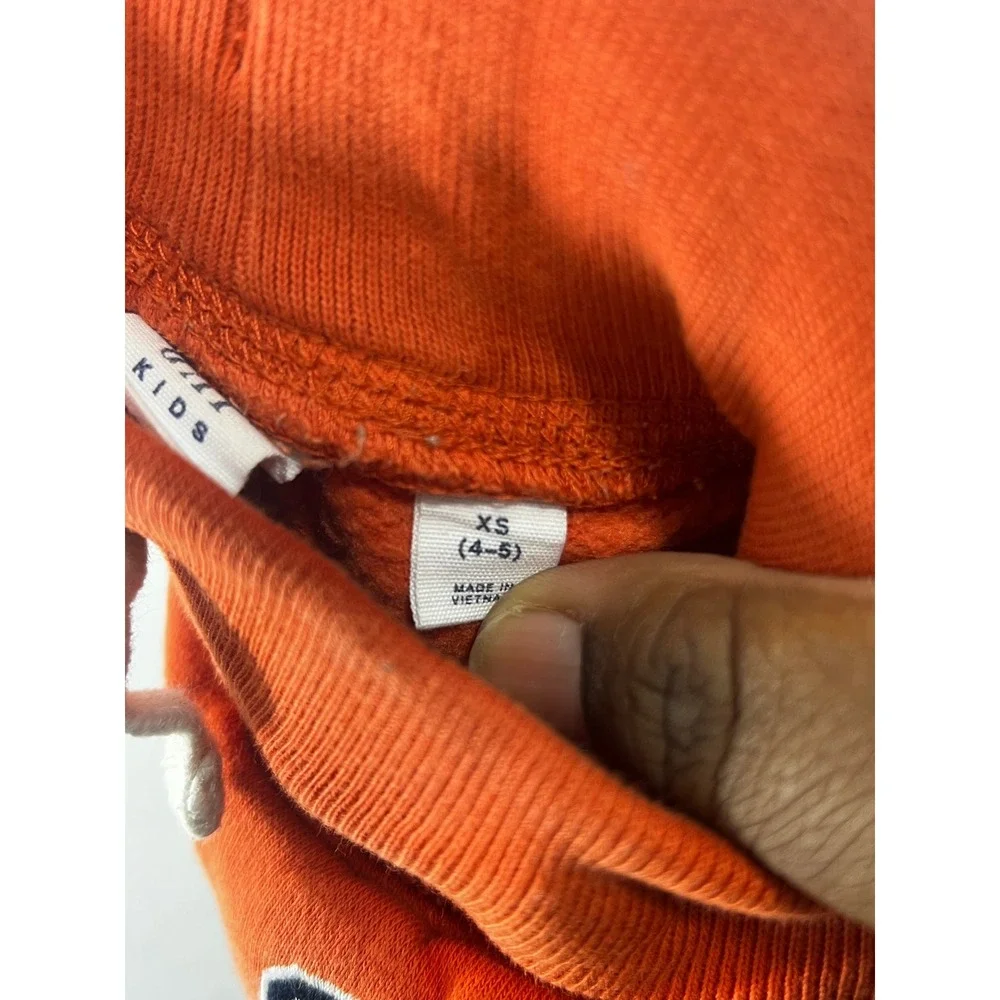 Gap Kids‎ Boys Orange Fleece Arch Logo Jogger Sweatpants Size XS 4-5